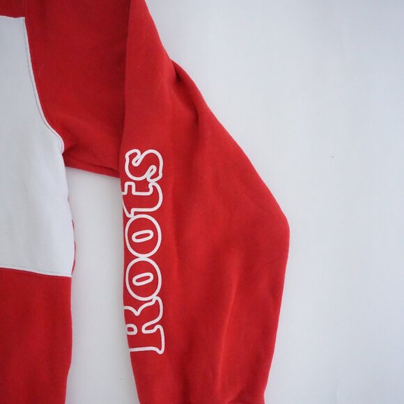 Roots Canada Cotton Flag Sweatshirt Red White Minimalist Sporty Heritage XXL - Picture 5 of 10